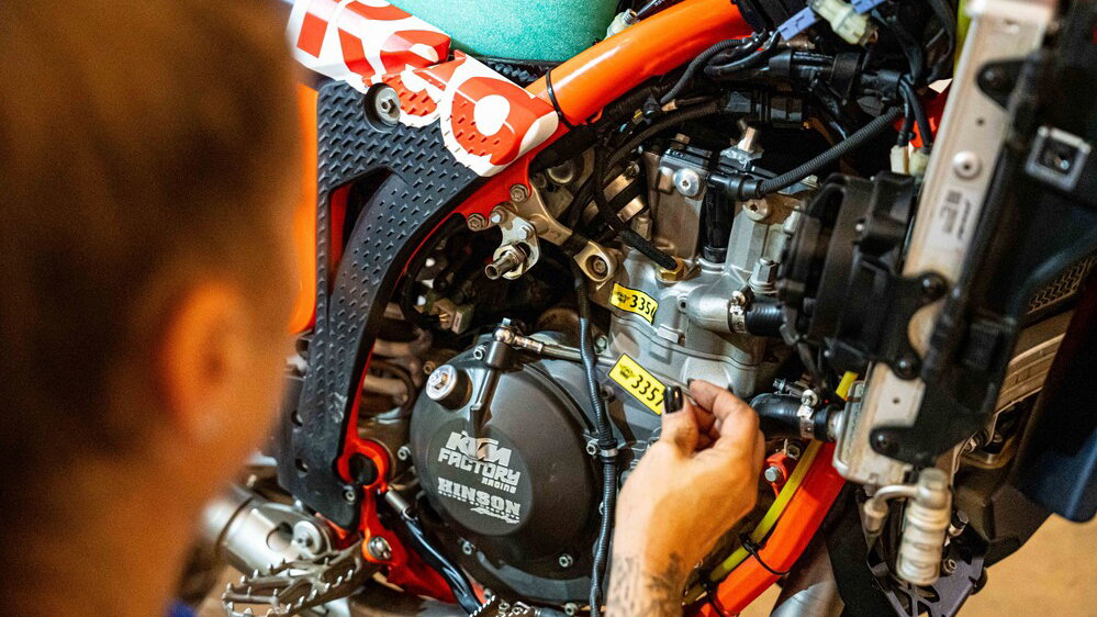 Matthias Walkner KTM 450 Rally, 2023 Rallye du Maroc service. - KTM/Ingine Creators